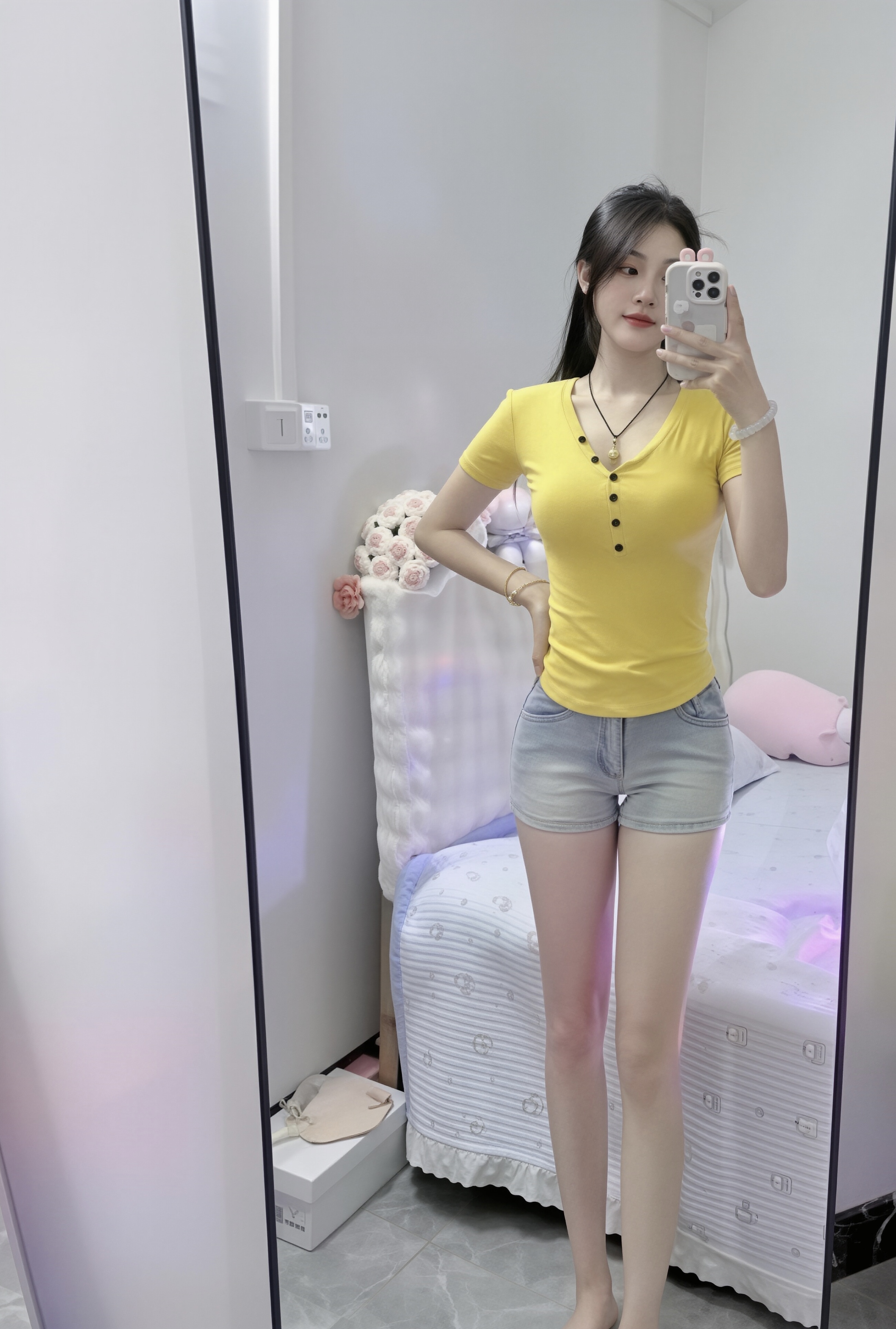 肤白貌美大长腿